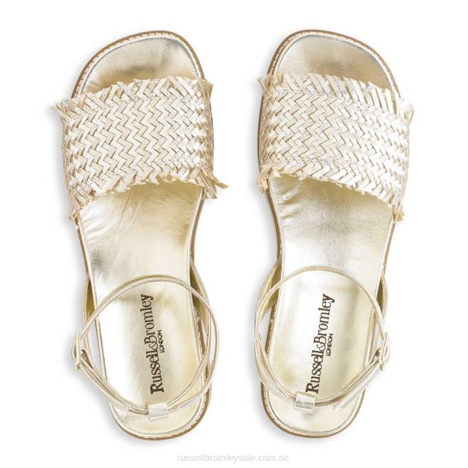 kvinnor metallisk Russell And Bromley orlando vävd fotbäddssandal T4XZ379