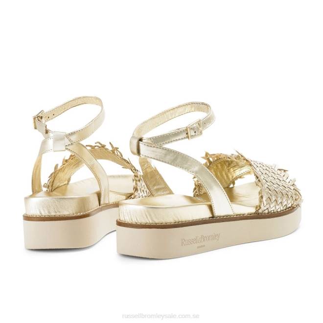 kvinnor metallisk Russell And Bromley orlando vävd fotbäddssandal T4XZ379