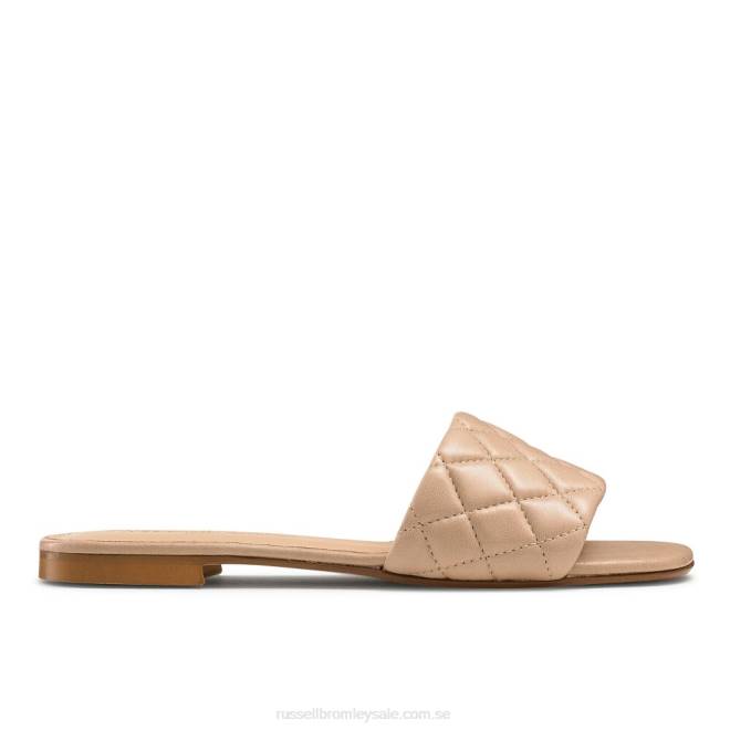 kvinnor rosa Russell And Bromley quiltmule quiltad platt mule T4XZ396