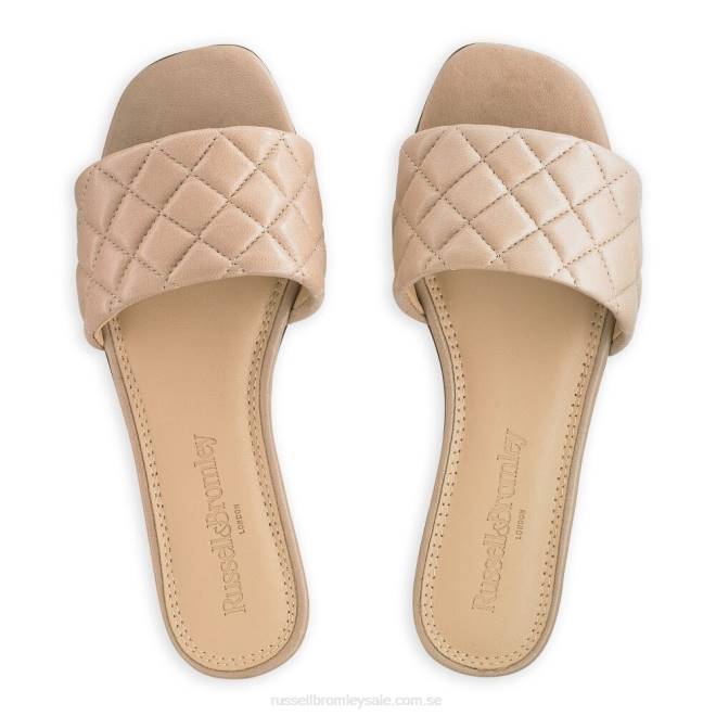 kvinnor rosa Russell And Bromley quiltmule quiltad platt mule T4XZ396