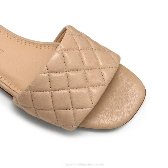 kvinnor rosa Russell And Bromley quiltmule quiltad platt mule T4XZ396