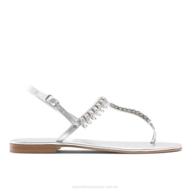 kvinnor silver Russell And Bromley kristall utsmyckad sandal T4XZ404