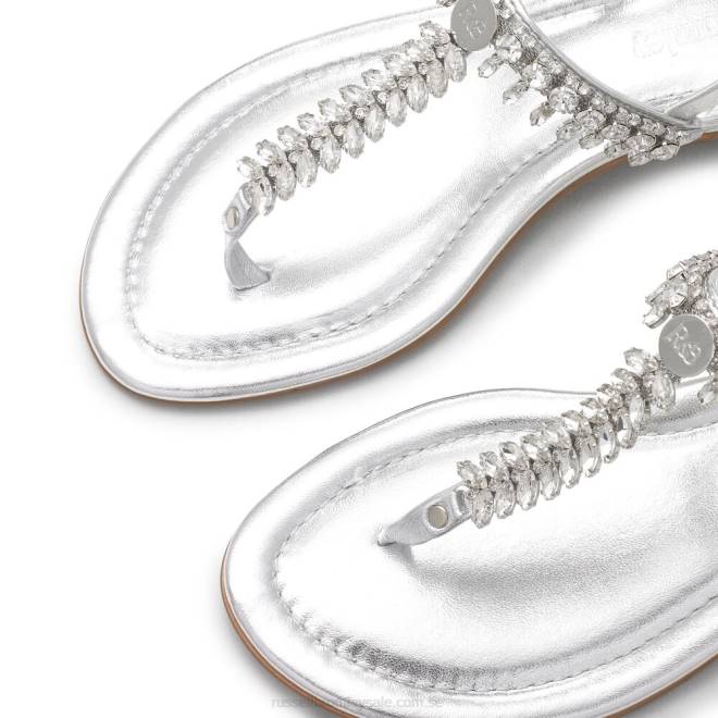 kvinnor silver Russell And Bromley kristall utsmyckad sandal T4XZ404