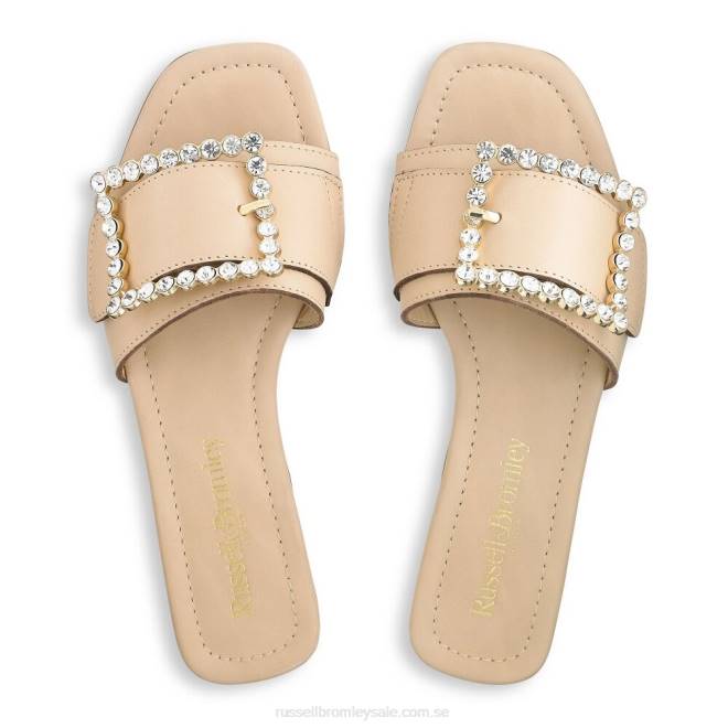kvinnor solbränna Russell And Bromley cindy jeweled spänne mule T4XZ406