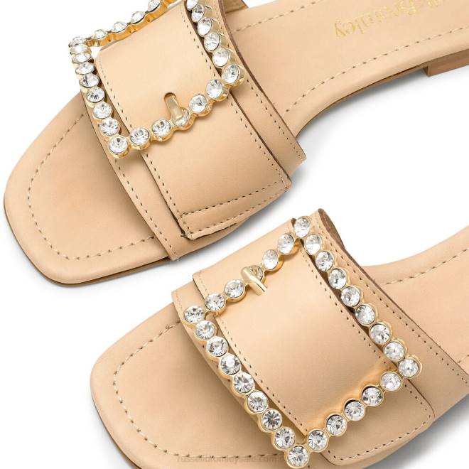 kvinnor solbränna Russell And Bromley cindy jeweled spänne mule T4XZ406