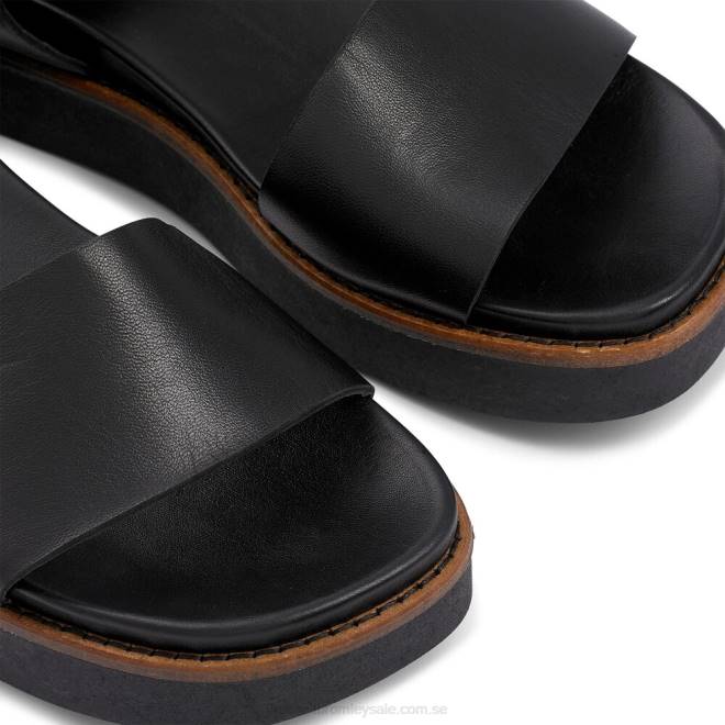 kvinnor svart Russell And Bromley boston sportig platt sandal T4XZ381