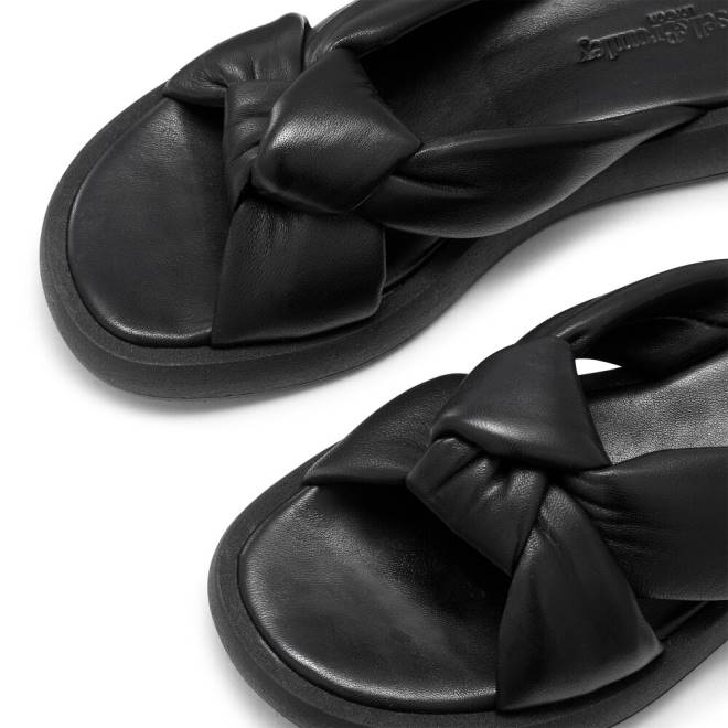 kvinnor svart Russell And Bromley dallas knut mule sandal T4XZ400