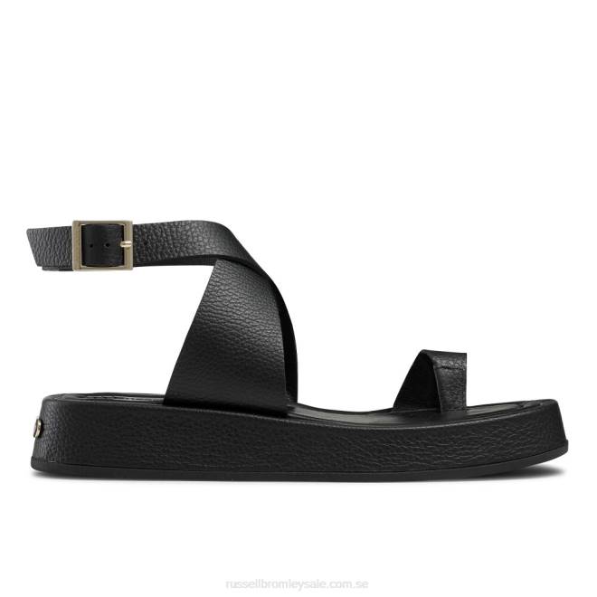 kvinnor svart Russell And Bromley helt platt sandal T4XZ414