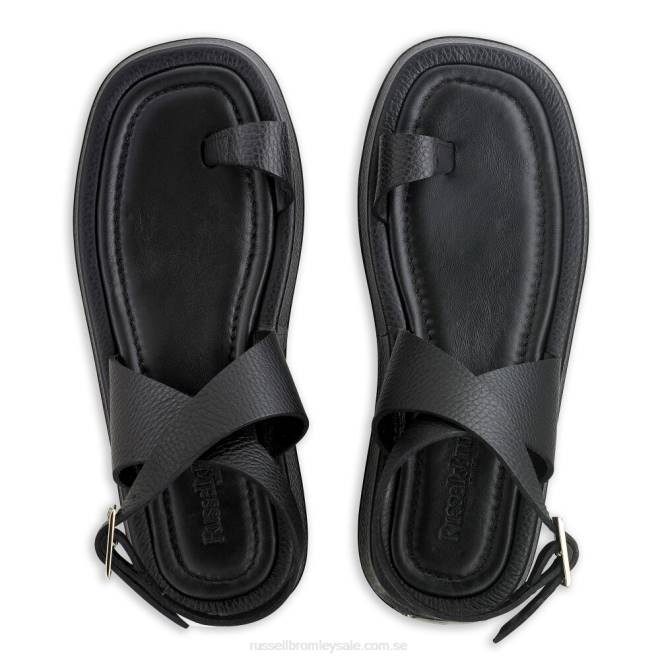 kvinnor svart Russell And Bromley helt platt sandal T4XZ414