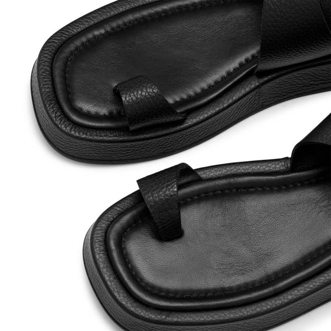 kvinnor svart Russell And Bromley helt platt sandal T4XZ414