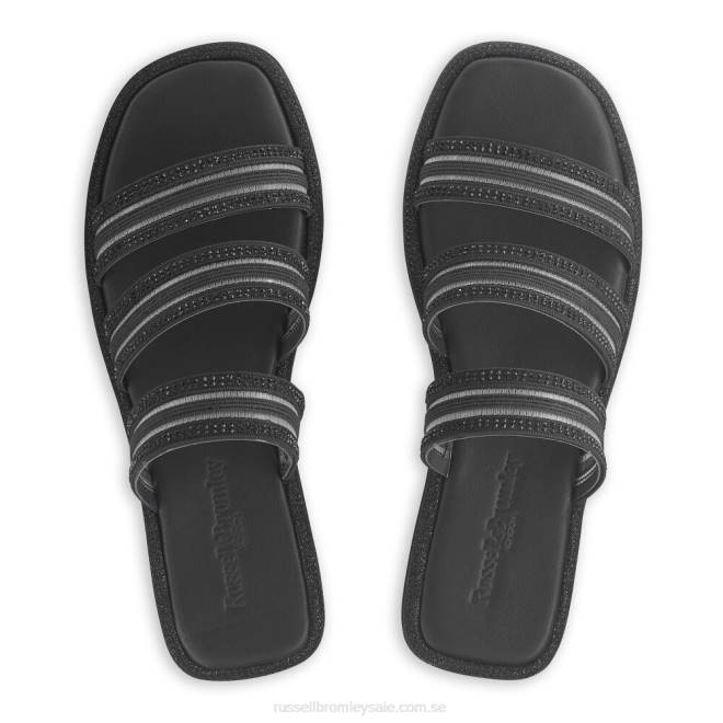 kvinnor svart Russell And Bromley kosmiskt utsmyckad mula T4XZ415