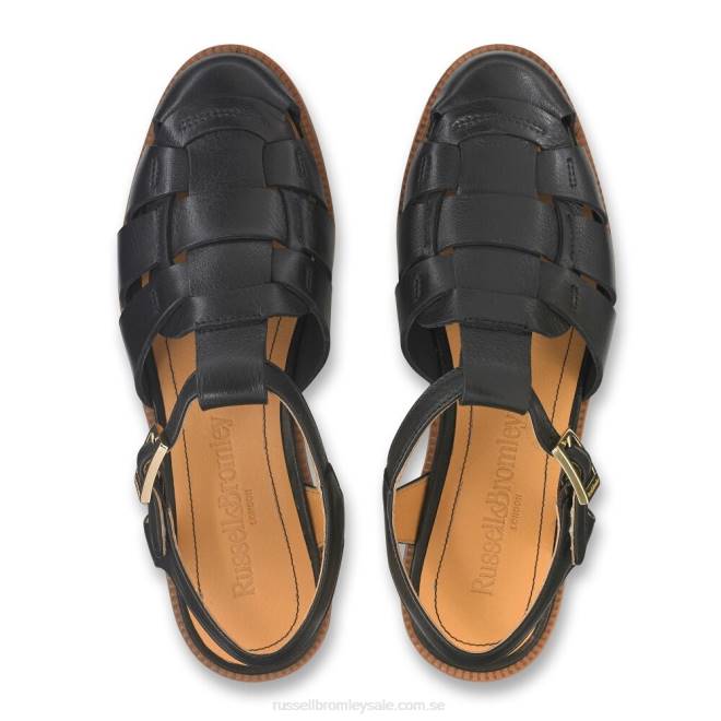 kvinnor svart Russell And Bromley lucca öppen rygg fiskare T4XZ382