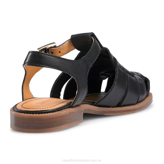 kvinnor svart Russell And Bromley lucca öppen rygg fiskare T4XZ382
