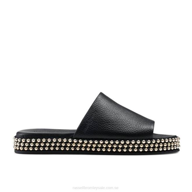 kvinnor svart Russell And Bromley moneypot flatform mule T4XZ399