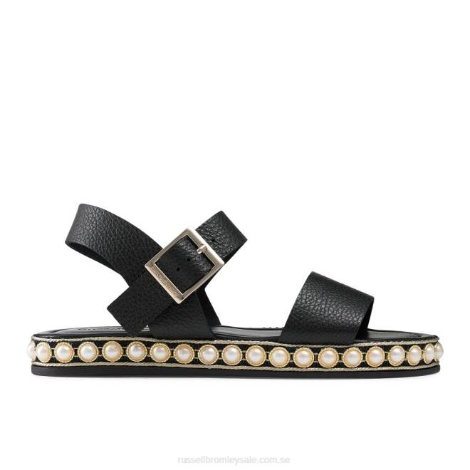 kvinnor svart Russell And Bromley pearljam pearl tvådelad sandal T4XZ385