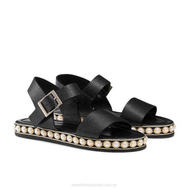 kvinnor svart Russell And Bromley pearljam pearl tvådelad sandal T4XZ385