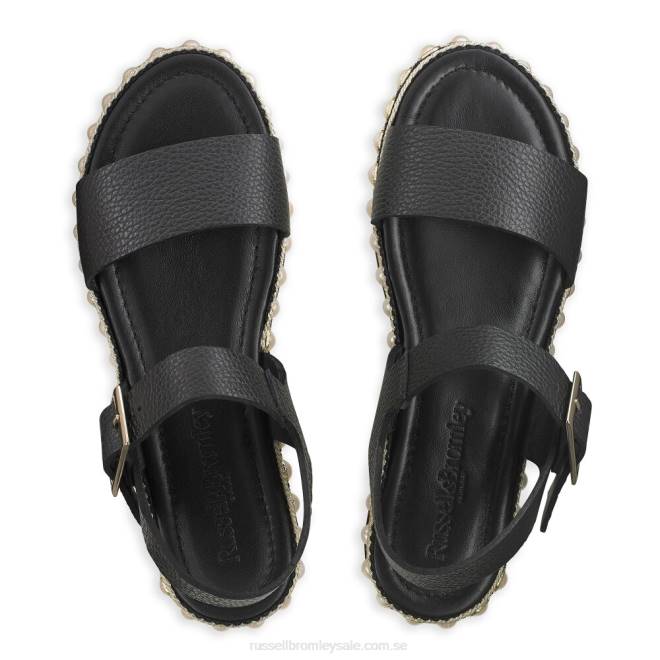 kvinnor svart Russell And Bromley pearljam pearl tvådelad sandal T4XZ385