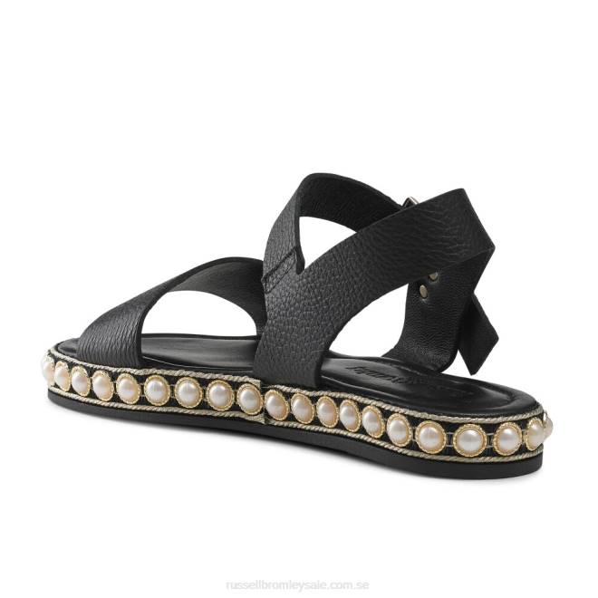 kvinnor svart Russell And Bromley pearljam pearl tvådelad sandal T4XZ385