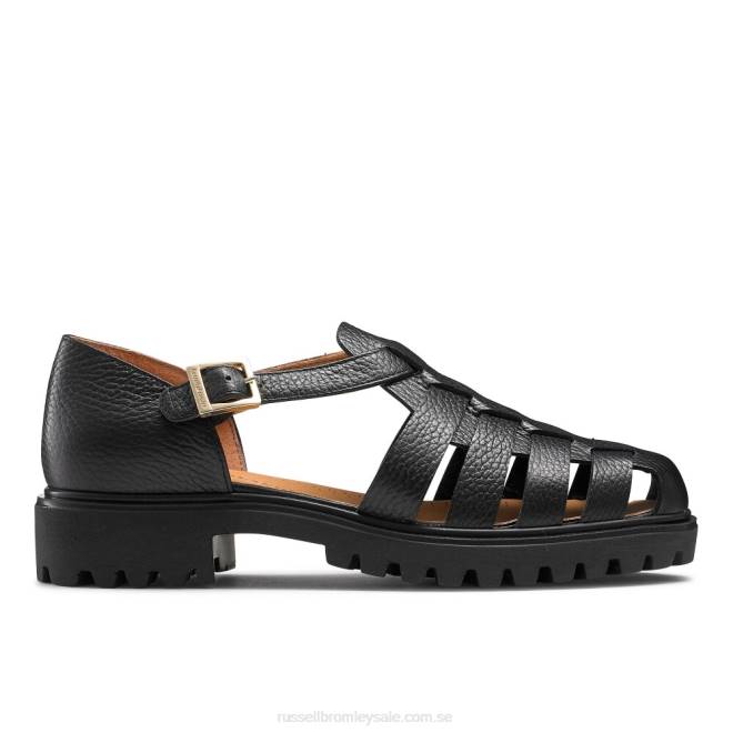 kvinnor svart Russell And Bromley sicilien chunky fisherman sandal T4XZ248
