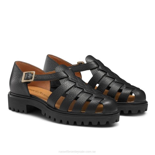 kvinnor svart Russell And Bromley sicilien chunky fisherman sandal T4XZ248