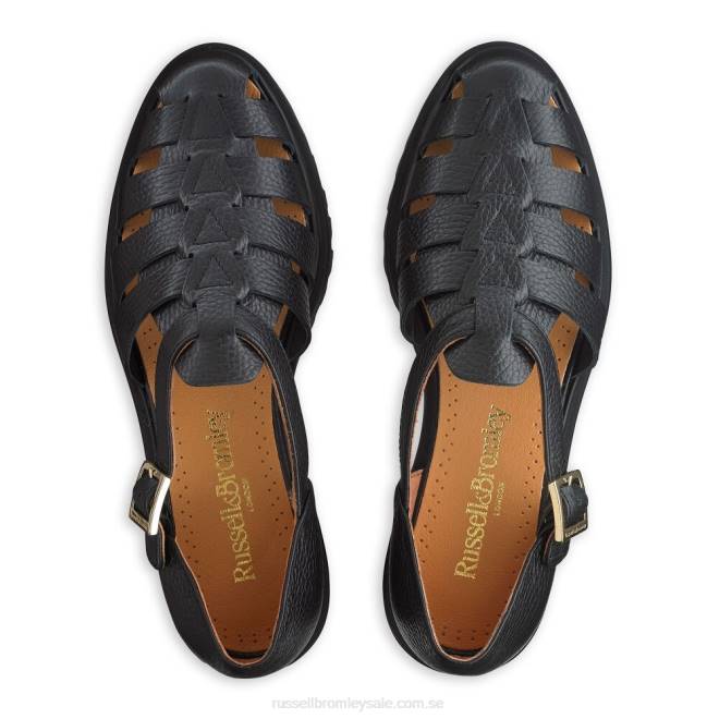 kvinnor svart Russell And Bromley sicilien chunky fisherman sandal T4XZ248