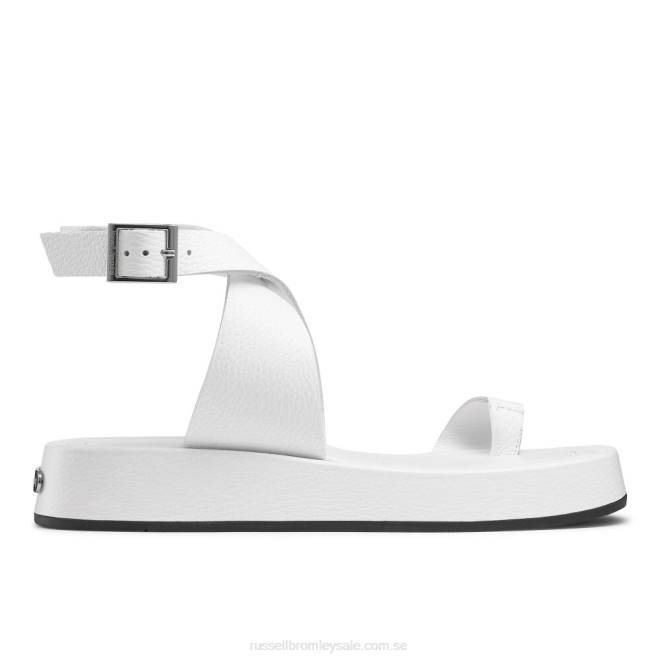 kvinnor vit Russell And Bromley helt platt sandal T4XZ416