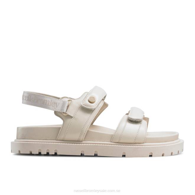 kvinnor vit Russell And Bromley sandal med trax klotsula T4XZ373