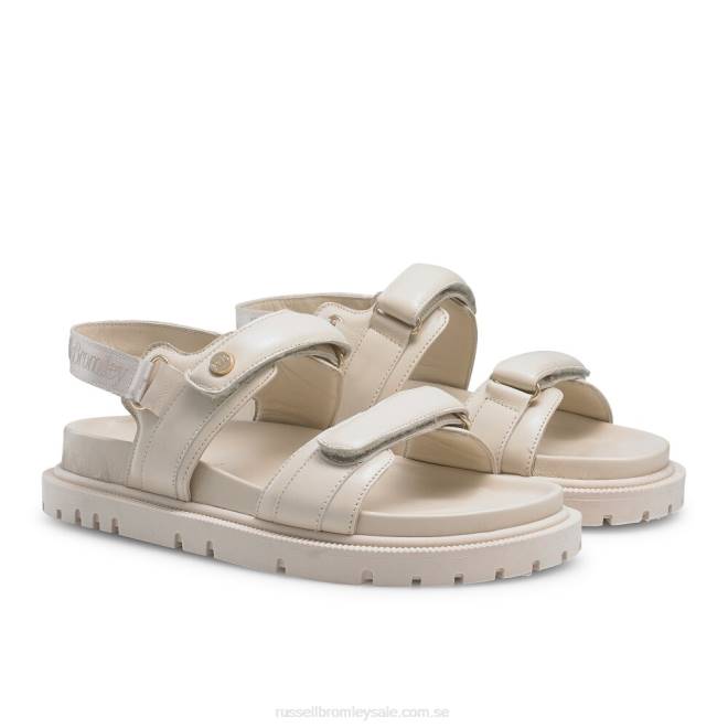 kvinnor vit Russell And Bromley sandal med trax klotsula T4XZ373