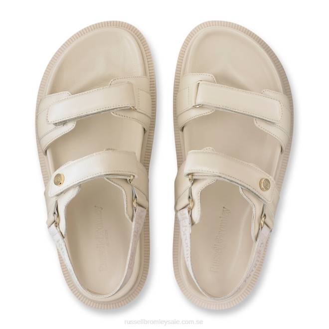 kvinnor vit Russell And Bromley sandal med trax klotsula T4XZ373