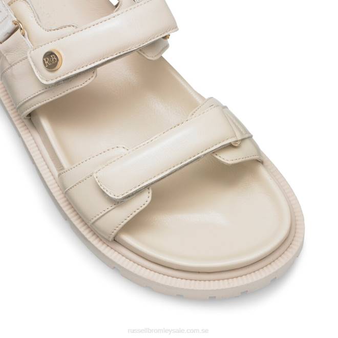 kvinnor vit Russell And Bromley sandal med trax klotsula T4XZ373