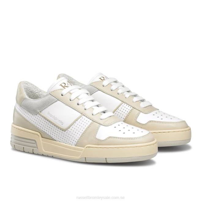kvinnor beige Russell And Bromley liga perforerade sneaker T4XZ77