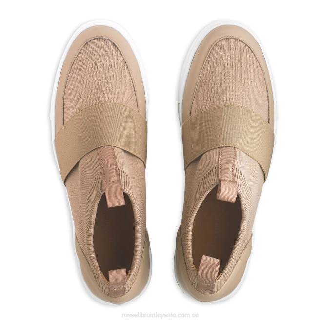 kvinnor beige Russell And Bromley parkstickad stickad sneaker T4XZ10