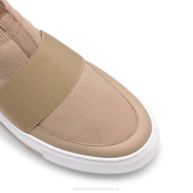 kvinnor beige Russell And Bromley parkstickad stickad sneaker T4XZ10