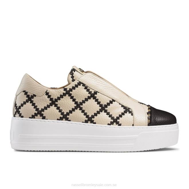 kvinnor beige Russell And Bromley seawalk snörlösa sneaker T4XZ29