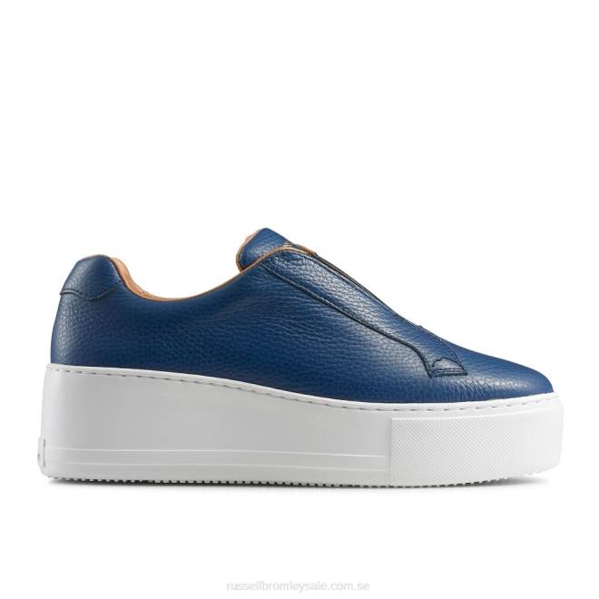 kvinnor blå Russell And Bromley parkera snörlösa sneaker T4XZ5