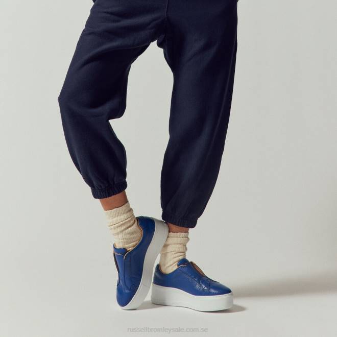 kvinnor blå Russell And Bromley parkera snörlösa sneaker T4XZ5
