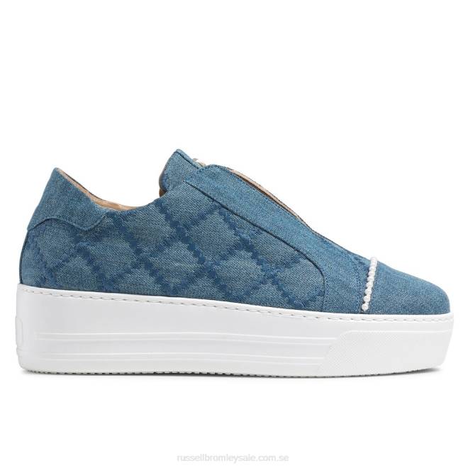 kvinnor blå Russell And Bromley seawalk snörlösa sneaker T4XZ28