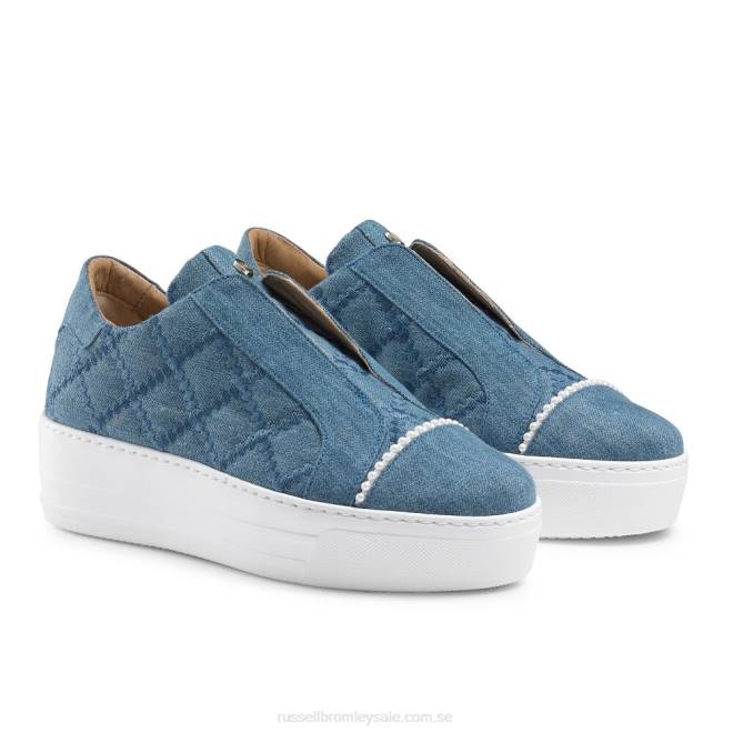kvinnor blå Russell And Bromley seawalk snörlösa sneaker T4XZ28