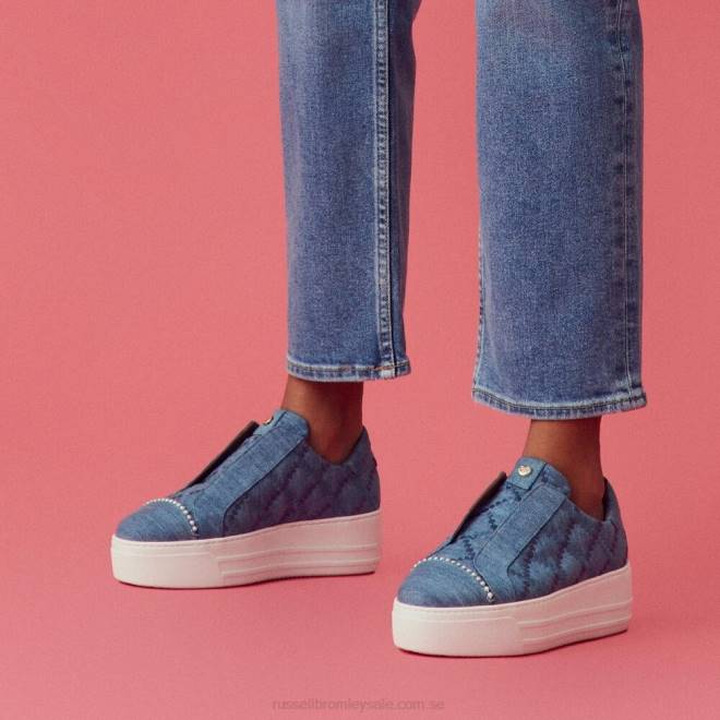 kvinnor blå Russell And Bromley seawalk snörlösa sneaker T4XZ28