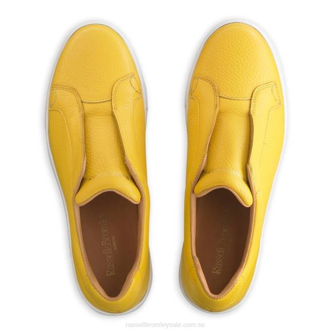 kvinnor gul Russell And Bromley park up flatform snörningslösa sneaker T4XZ22