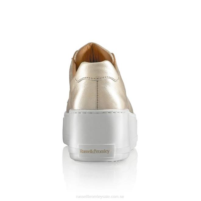 kvinnor guld Russell And Bromley park up flatform snörningslösa sneaker T4XZ19