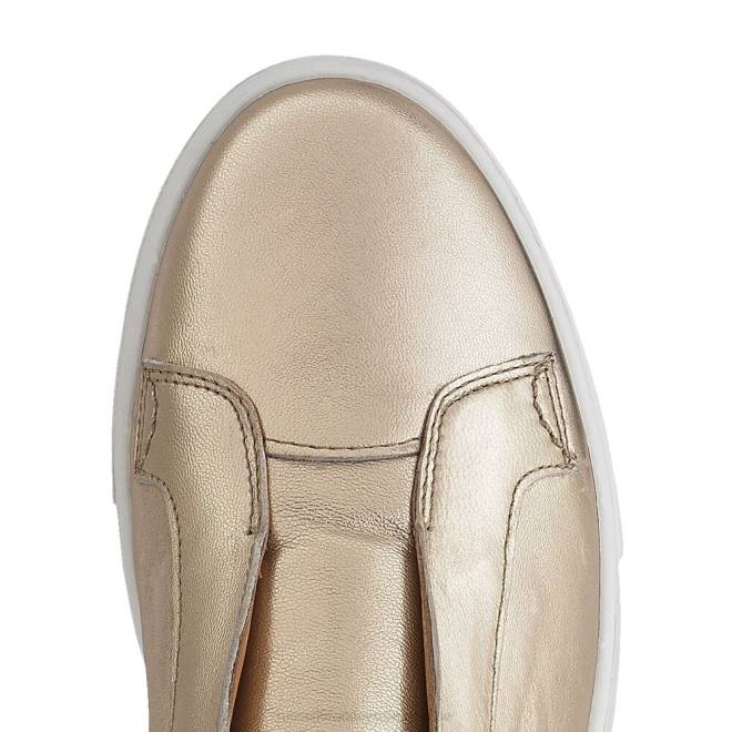 kvinnor guld Russell And Bromley park up flatform snörningslösa sneaker T4XZ19