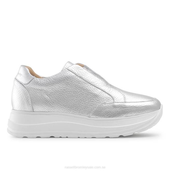 kvinnor metallisk Russell And Bromley speed up snörlösa sneaker T4XZ45