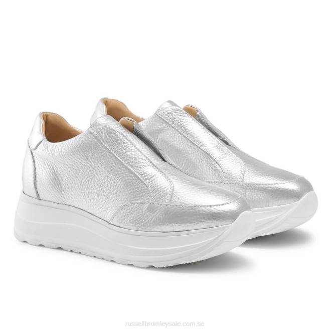 kvinnor metallisk Russell And Bromley speed up snörlösa sneaker T4XZ45