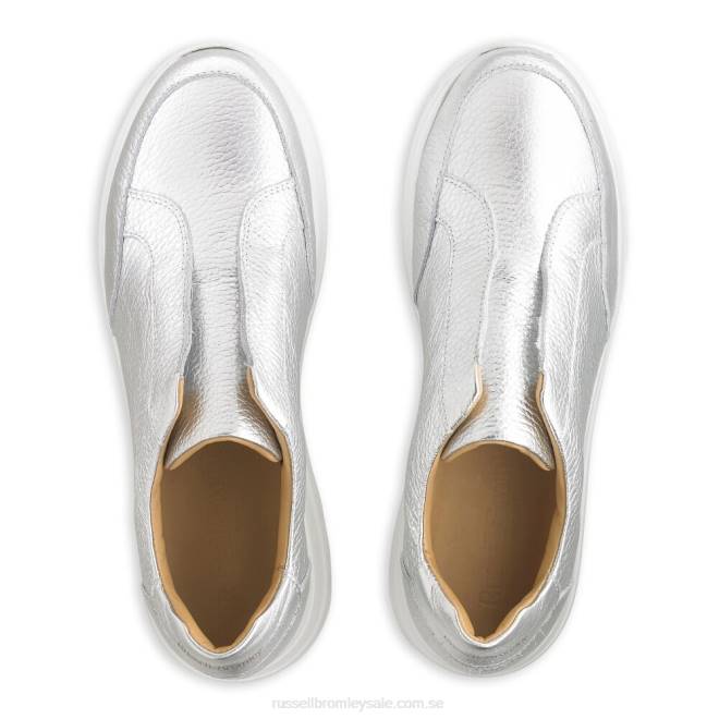 kvinnor metallisk Russell And Bromley speed up snörlösa sneaker T4XZ45