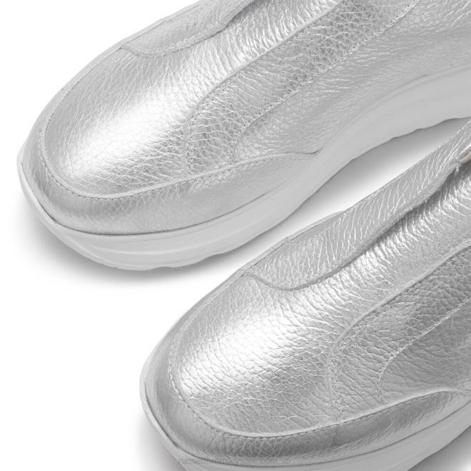 kvinnor metallisk Russell And Bromley speed up snörlösa sneaker T4XZ45