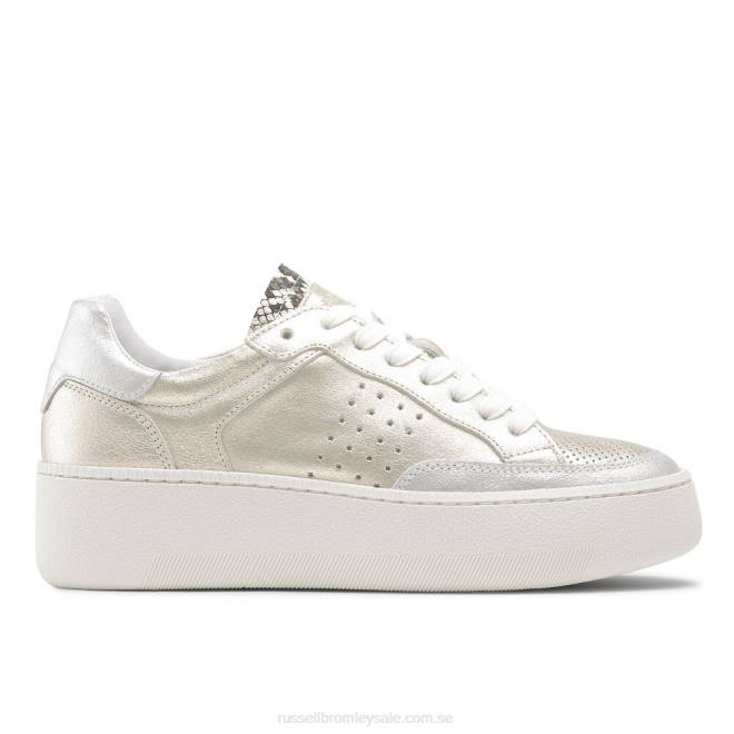 kvinnor metallisk Russell And Bromley whisper low top sneaker T4XZ73