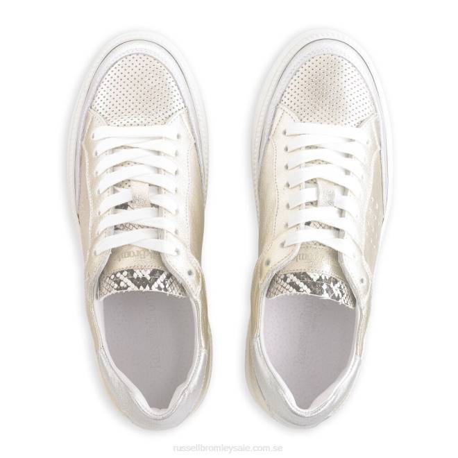 kvinnor metallisk Russell And Bromley whisper low top sneaker T4XZ73