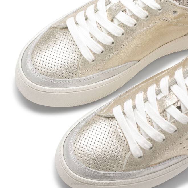 kvinnor metallisk Russell And Bromley whisper low top sneaker T4XZ73