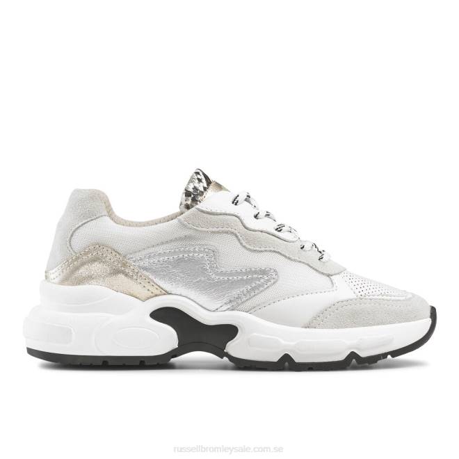 kvinnor metallisk Russell And Bromley whistle runner pappa sneaker T4XZ57